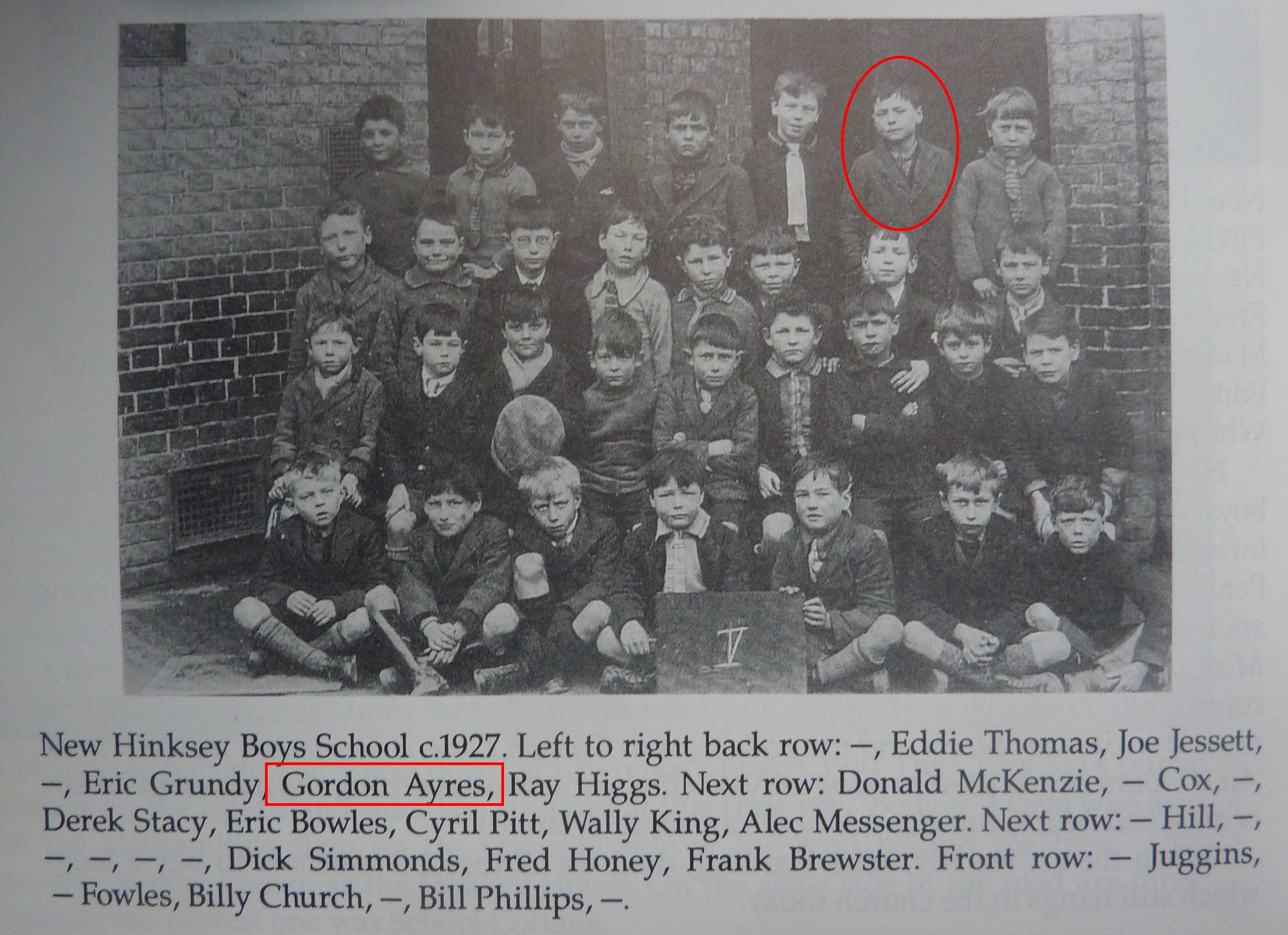 AYRES Gordon New Hinksey Boys School 1927 Changing Faces South Ox Bk 1 p.76