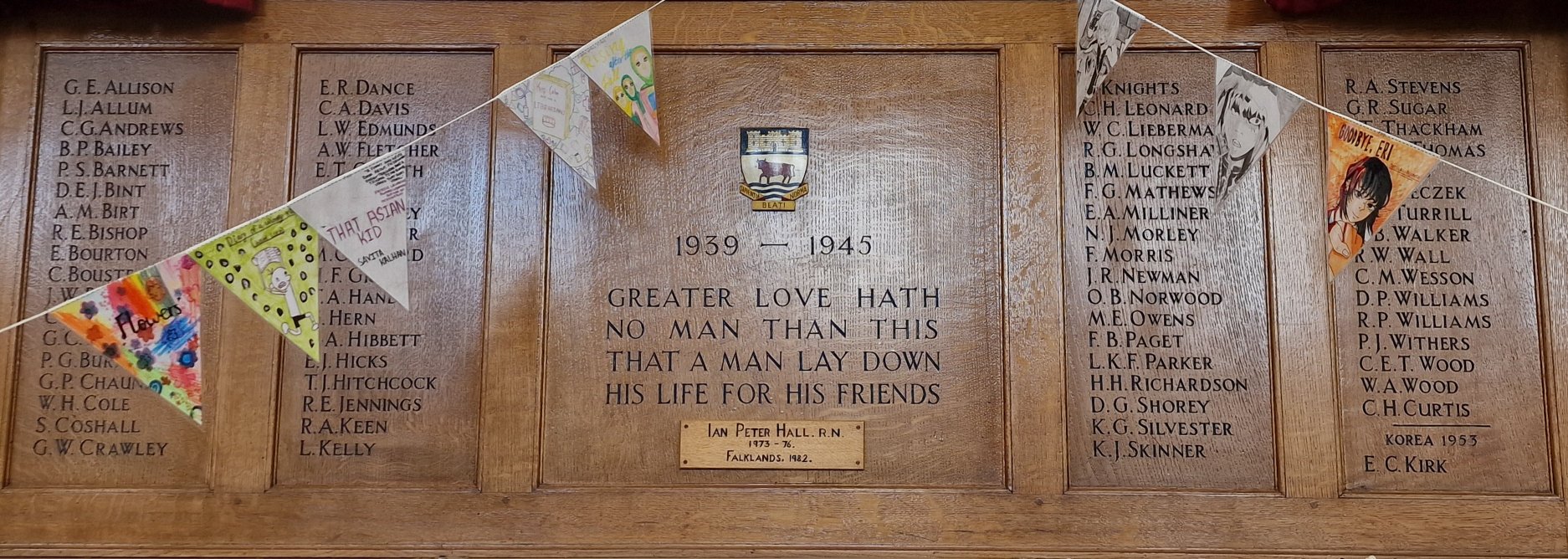 [Southfield School’s Second World War memorial]