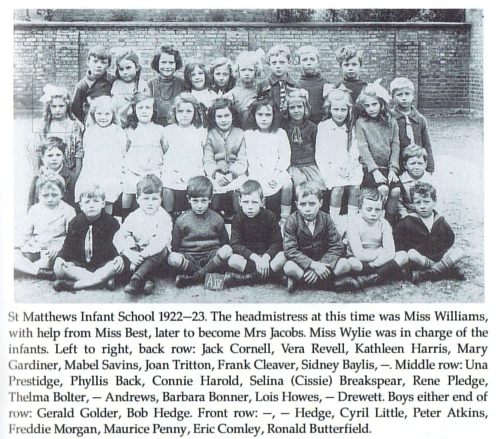 [Una Prestidge, St Matthews Infants, 1922-23]