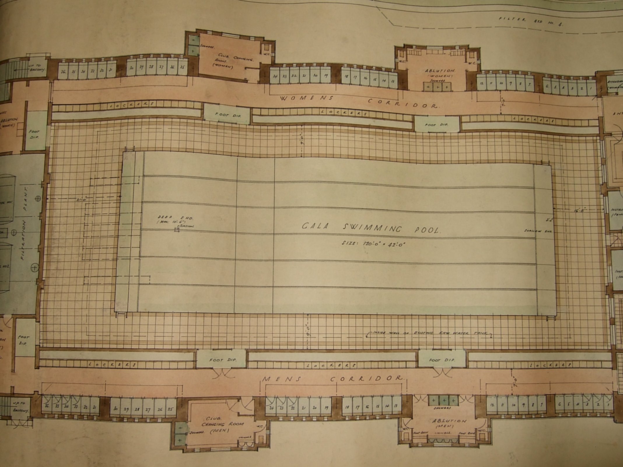 [Proposed Gala Baths, Hinksey Park, plan]